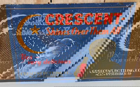 Cresent "Shines Over Them All" w/Image Metal Sign