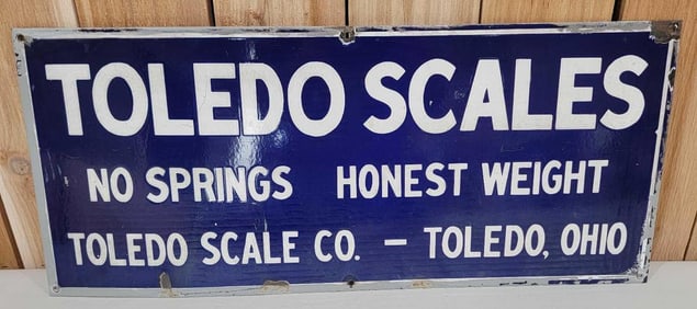 Toledo Scales Porcelain Sign (TAC)