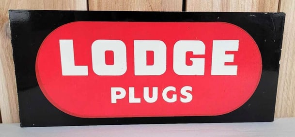 Lodge Plugs Metal Flange Sign (TAC)