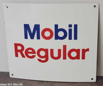 Mobil Regular Porcelain Pump Sign (TAC)