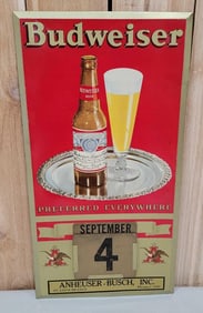 Budweiser "Preferred Everywhere" Metal Calendar (TAC()