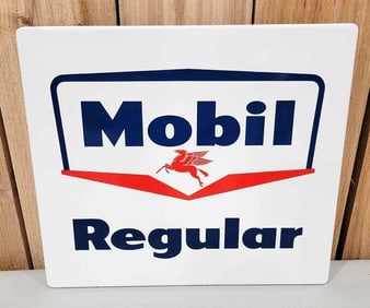 Mobil Regular Porcelain Pump Sign (TAC)