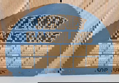 1935 Jenny Gasoline Cardboard Winter Front