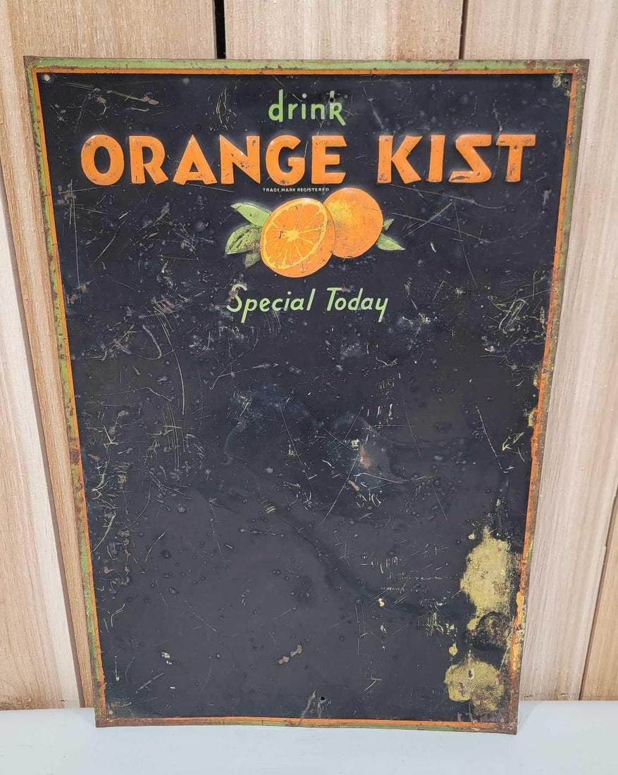 Drink Orange Kist Metal Menu Sign (1 of 2)