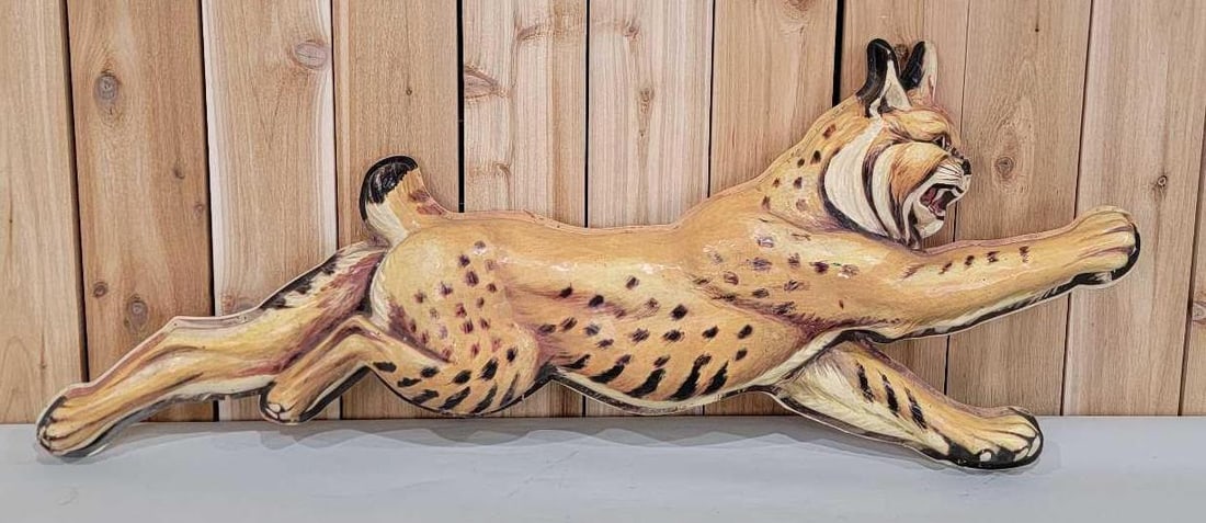 (Buick) Wildcat 3-Dimentional Plastic Sign (TAC): rated 9, 19.5"x48"x6", the plastic sign has good color and shine light wear, plastic backed. Rarity 7. TAC #060344