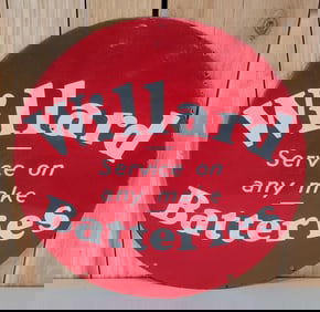 Willard Batteries "Service on any make" Porcelain Sign (TAC)