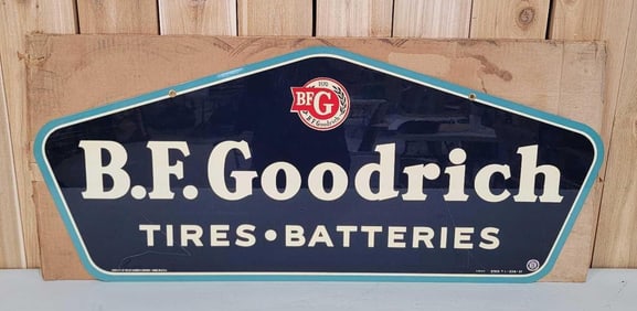 B.F. Goodrich w/Logo Tires-Batteries Metal Sign NIB (TAC)