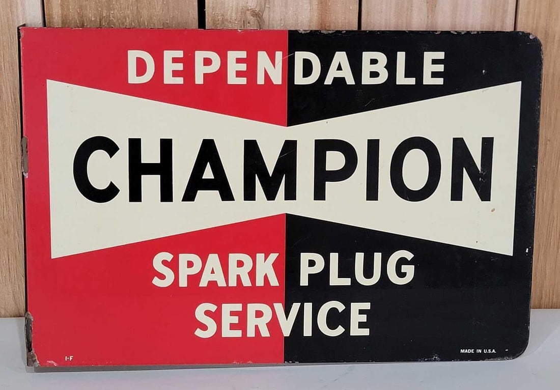 Champion Spark Plugs Metal Parts Cabinet