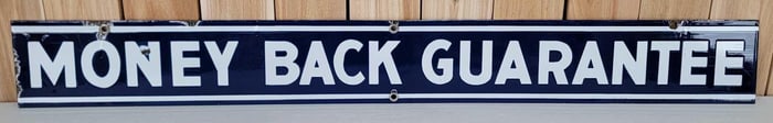 (Ford) Money Back Guarantee Porcelain Sign (TAC)