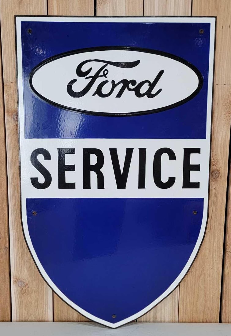 Ford Service Porcelain Shield Sign (1 of 4)