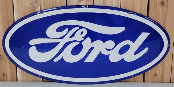 Ford Porcelain Oval Sign (TAC) (medium)