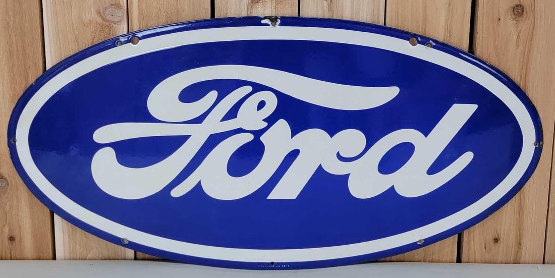 Ford Porcelain Oval Sign (TAC) (medium) (1 of 5)