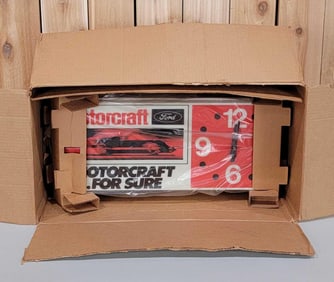 Ford Motorcraft For Sure w/Logo Plastic Lighted Clock NIB (TAC)