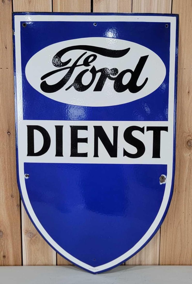 Ford Dienst Porcelain Shield Sign (TAC) (1 of 5)