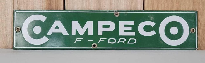 Campeco F-Ford Porcelain Sign (for oil bottle rack) (TAC)
