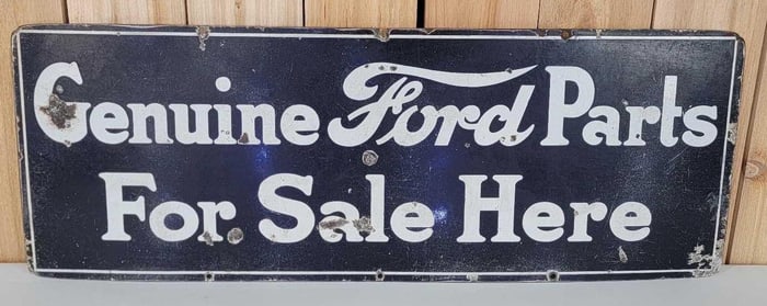 Genuine Ford Parts For Sale Here Porcelain Sign (TAC)