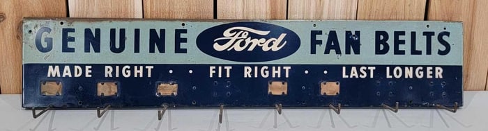 Genuine Ford Fan Belts Metal Rack (TAC)