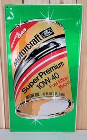 Ford Motorcraft Super Premium 10W40 Motor Oil Metal Sign (TAC)