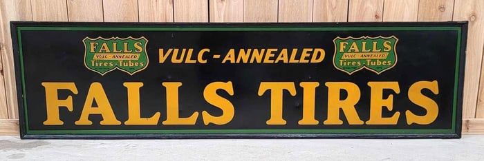 Falls Tires w/Logo "Vulc-Annealer" Metal Sign (TAC)