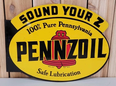 Pennzoil Sound Your Z Metal Flange Sign (TAC)