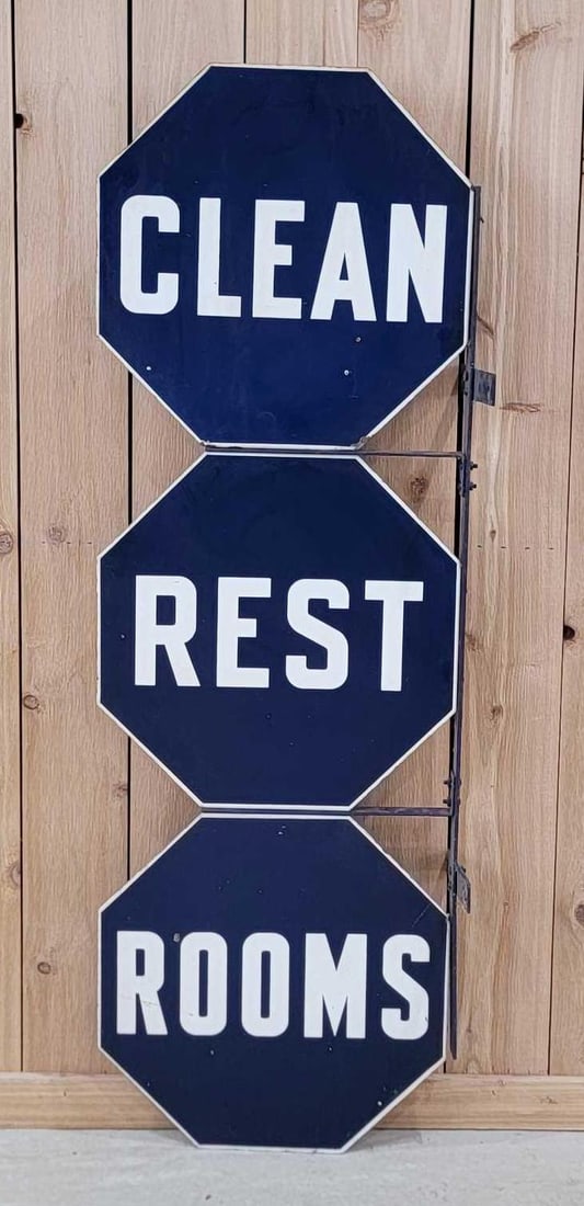 Clean Rest Room Porcelain Signs (TAC) (1 of 9)