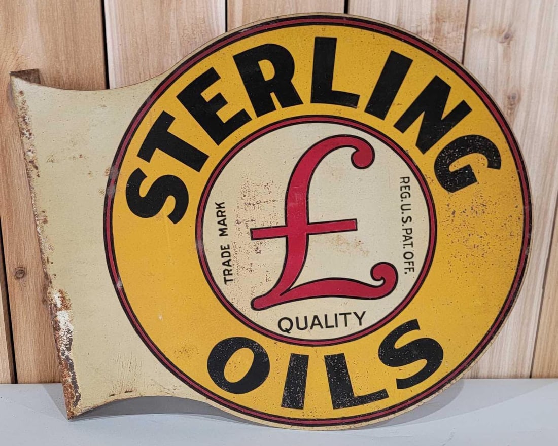 Sterling Oils w/Logo Metal Flange Sign (TAC) (1 of 9)