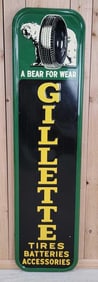 Gillette Tires Batteries Accessories w/ Logo Metal Sign (TAC)