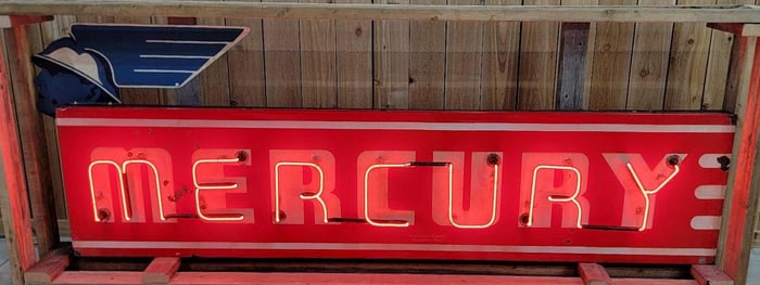 Original Mercury Porcelain Neon Sign (TAC)
