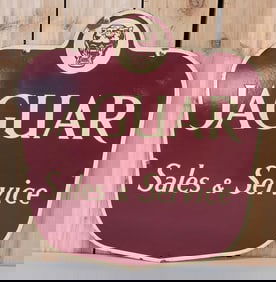 Jaguar Sales & Service w/Logo Porcelain Sign (TAC) (small)