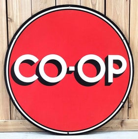 Rare Co-Op (gasoline) Porcelain Sign (TAC)