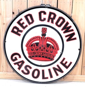 Red Crown w/Nebraska Crown Logo Porcelain Sign (TAC)