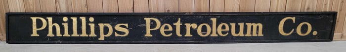 Phillips Petroleum Co. Smaltz Painted Wood Sign (TAC)