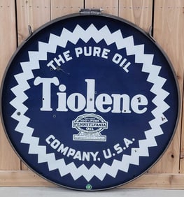 Pure Tiolene w/Pennsylvania Seal Logo Porcelain Sign (TAC)