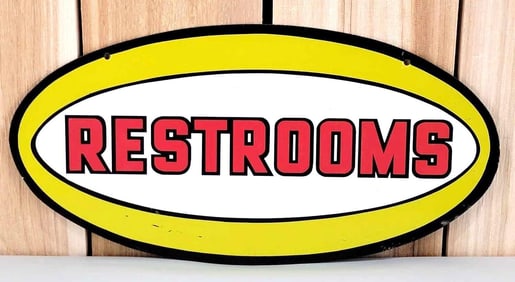 (Pennzoil) Restrooms Metal Sign (TAC)