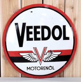 Veedol Motor Oil w/Logo Porcelain Sign (TAC)