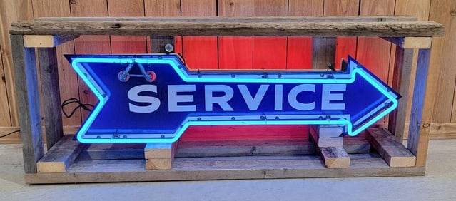 Porcelain Neon Arrow Sign (TAC)