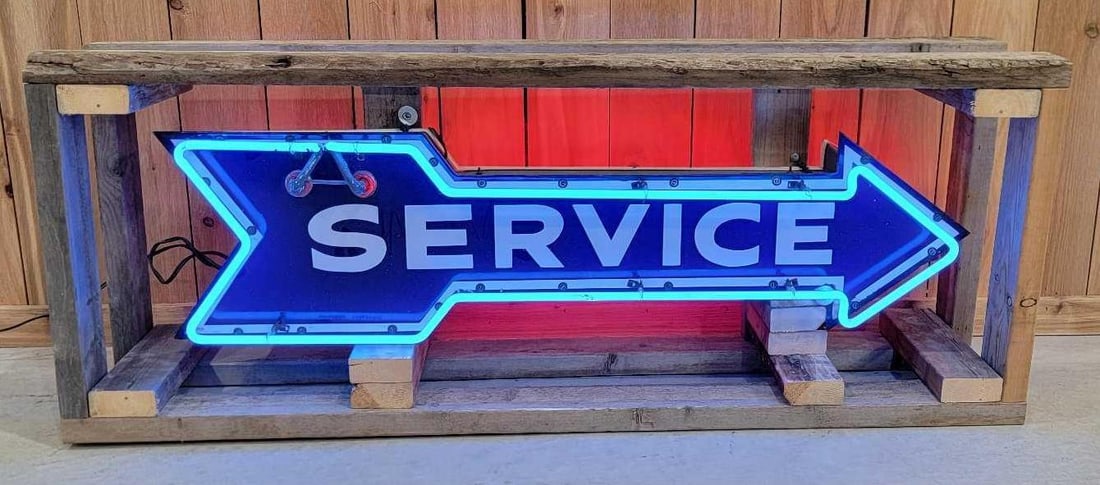 Porcelain Neon Arrow Sign (TAC) (1 of 5)