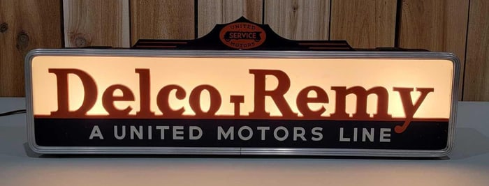 NOS Delco-Remy United Motor Service Lighted Sign (TAC)