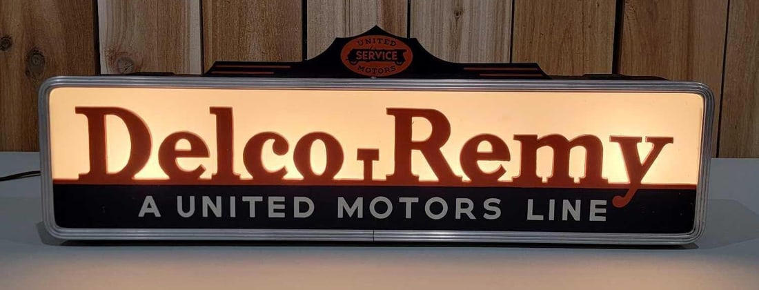 NOS Delco-Remy United Motor Service Lighted Sign (TAC) (1 of 7)