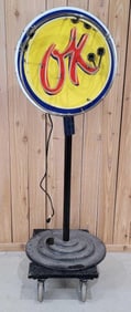(Chevrolet) Ok Porcelain Sign (24")(TAC)