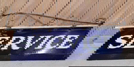 Specular "Service" Porcelain Sign Hood (TAC)