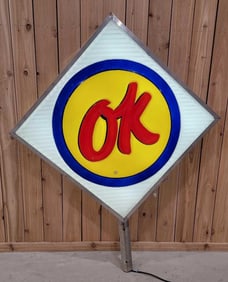 (Chevrolet) Ok Molded Plastic Inserts Lighted Sign (TAC)