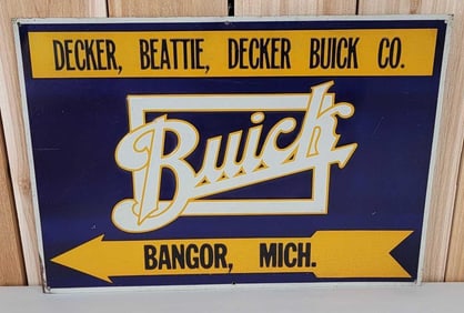 Buick Logo "Decker, Beattie, Decker Buick Co. Metal Sign (TAC)