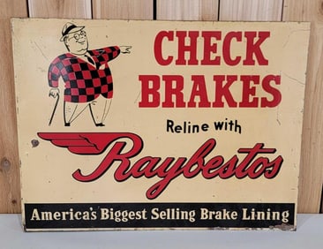 Raybestos Check Brakes w/Image Metal Flange Sign (TAC)