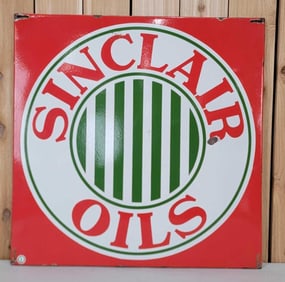 Sinclair Oils w/Stripes Porcelain Sign (TAC)