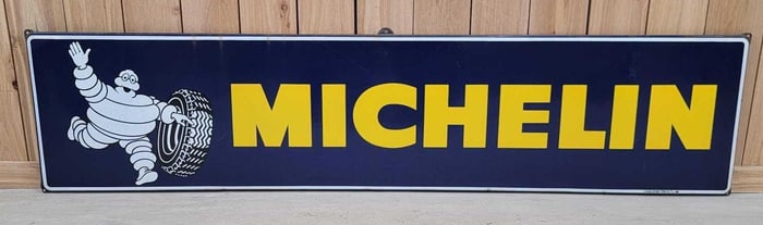 Michelin w/Bibendum & Tire Porcelain Sign (TAC)