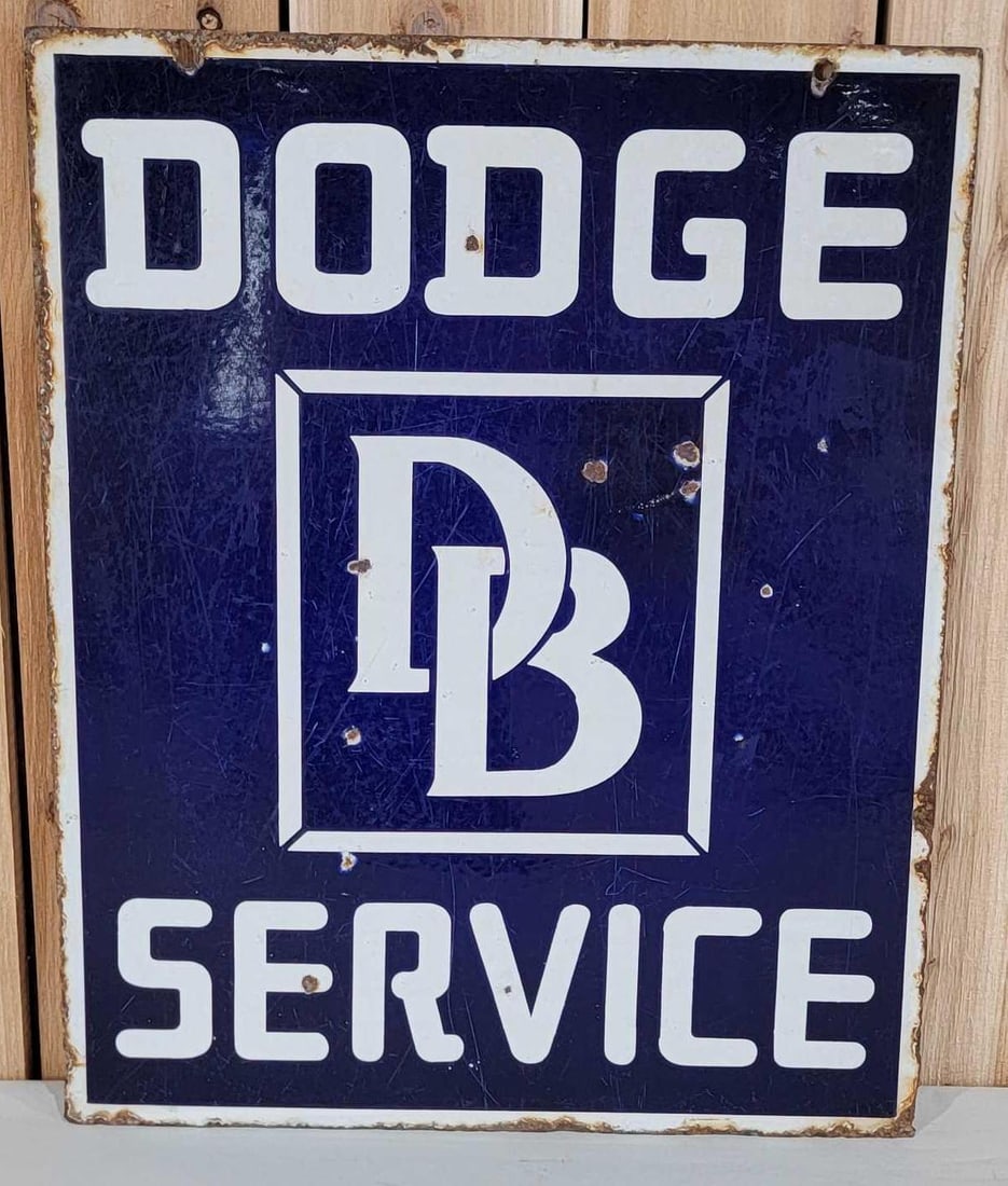 Dodge Service w/Logo Porcelain Sign (TAC) (1 of 7)