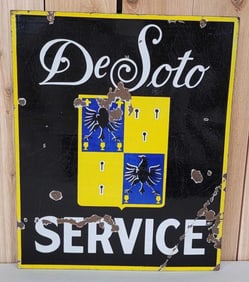 DeSoto Service w/Logo Porcelain Sign (TAC)