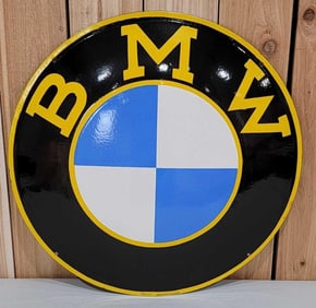 Early BMW (Motorcycle & Auto) Logo Porcelain Sign (TAC)