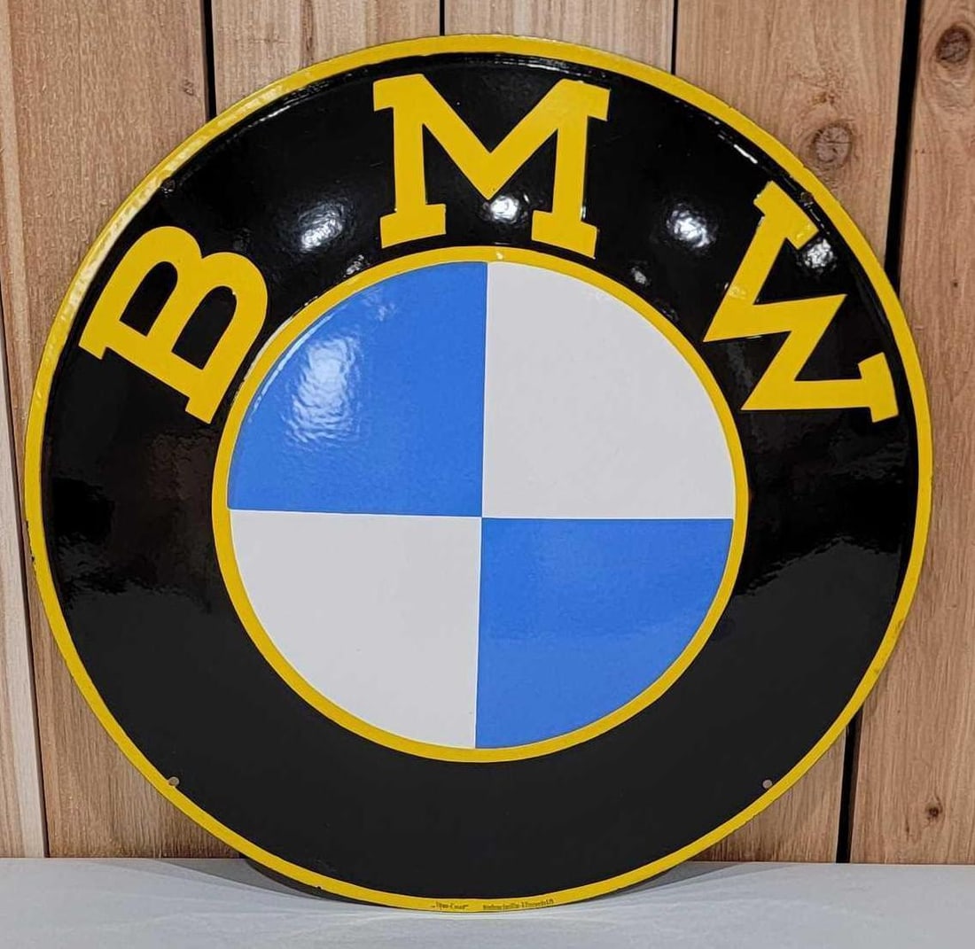 Early BMW (Motorcycle & Auto) Logo Porcelain Sign (TAC) (1 of 5)